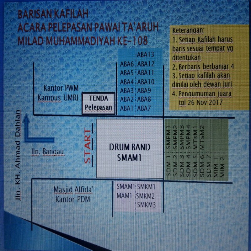 PAWAI MILAD ta'aruf MUHAMMADIYAH KE 108  H/105 M