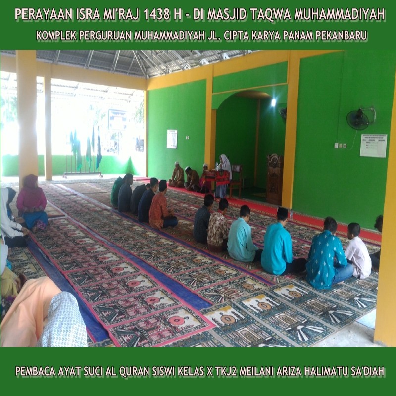 ISRA MI'RAJ PERDANA DI MASJID TAQWA MUHAMMADIYAH