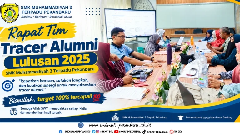 Rapat Tim Tracer Alumni Lulusan 2025 SMK Muhammadiyah 3 Terpadu Pekanbaru